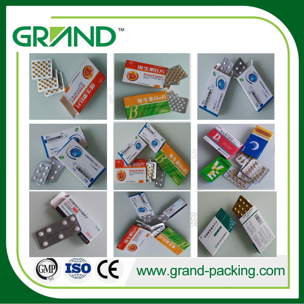 Otomatik k&uuml;&ccedil;&uuml;k blister kartonlama makinesi &ouml;rneği