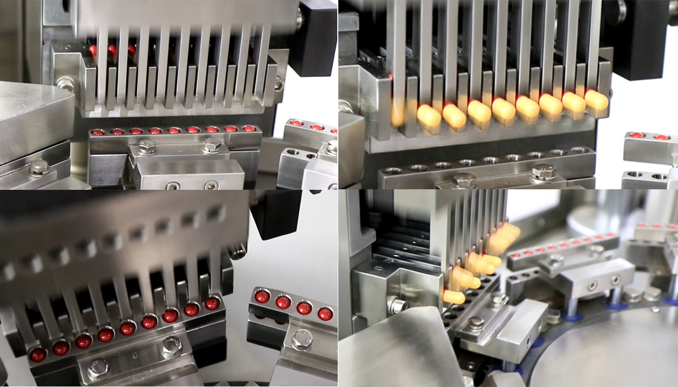 kaps&uuml;l dolum makinası Kaps&uuml;l besleme